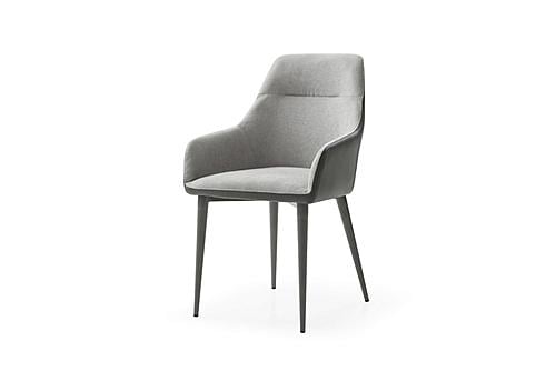 1254 Grey Upholster Dining Chair (Set of 2) by ESF