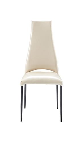3405 Beige Leather Dining Chair (Set of 2) by ESF
