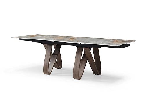 9086 Brown Dining Table w/2 16