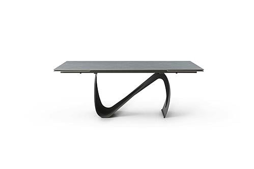 9087 Dark Gray Ceramic Dining Table w/2 20