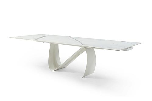 9087 Ceramic White Dining Table w/2 20