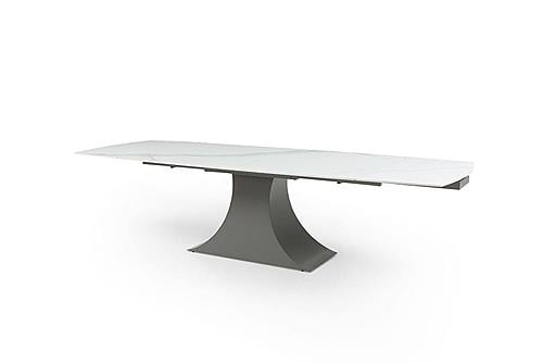 9437 White Ceramic Dining Table w/2 20