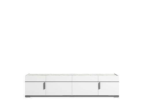 Carrara White TV Stand w/4 Door by ESF