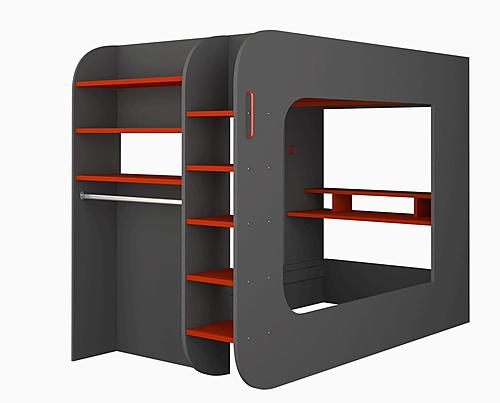 Gamer Red & Black Bunk Bed 120x200 by ESF
