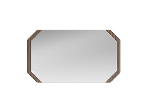 Hexagon Honey Matte Wood Mirror for Buffet by ESF