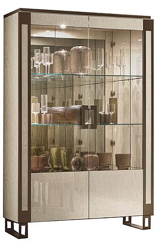 Poesia Light Beige 2-Door Curio by ESF