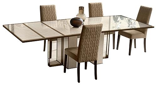 Poesia Light Beige Dining Table w/2 x 20