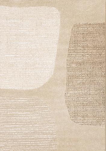 Ella Beige White Cream Distressed Stepping Stone Design Rug by Kalora