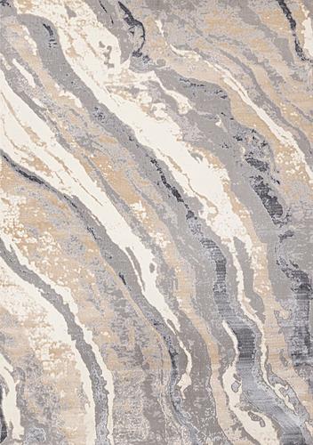 Emory Taupe Grey Beige White Mineral Layered Rug by Kalora
