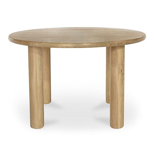 Milo Round Dining Table Oak by Moe's Home Collection