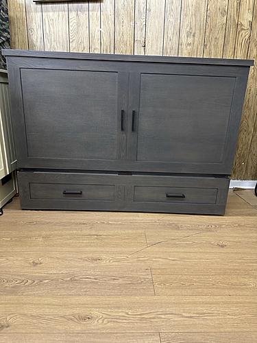 [Floor Sample] Cabinet Bed - Mission Bed In a Box - Gray Oak - Real Wood - Made In USA by Forest Designs
