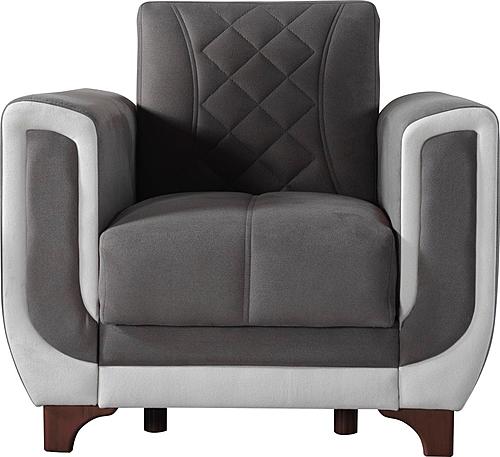 Berre Living Room Armchair, Gray by Furnia Furniture