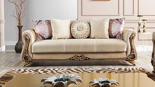 Harmony Convertible Sofa Sleeper, Beige by Furnia Furniture