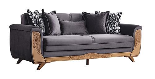 Alyans Convertible Loveseat Sleeper, Anthracite by Furnia Furniture