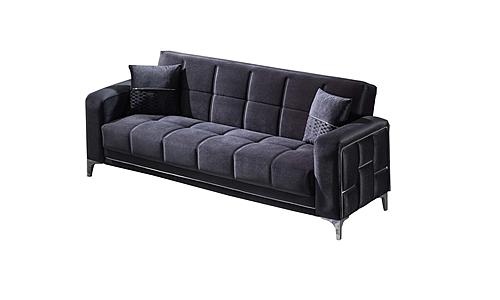 Alice 3 Seat Sofa Sleeper, Anthracite by Furnia Furniture