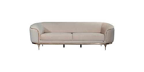 Pandora 3 Seat Sofa, Cream by Furnia Furniture