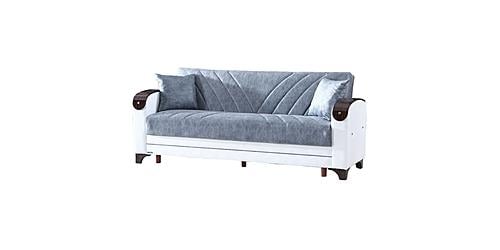 Senem Convertible Loveseat Sleeper, Gray by Furnia Furniture