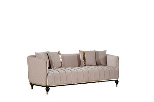 Toronto 3 Seat Sofa, Cream by Furnia Furniture