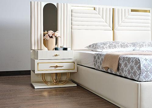 Marsel Nightstand, Cream by Furnia Furniture