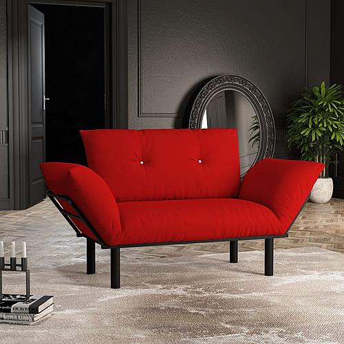 Ada Loveseat, Red by Furnia Furniture