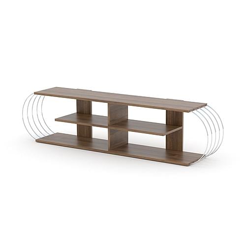 Case TV Unit, Walnut/Chrome by Furnia Furniture