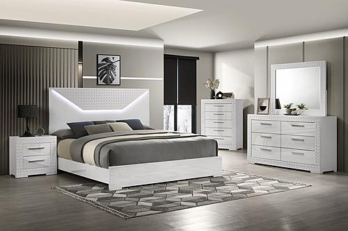 Blanca White Wood Bedroom Set by Galaxy Furniture