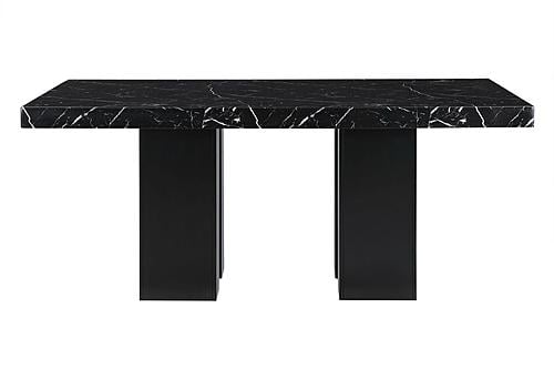 D03 Black Faux Marble Table Top Dining Table by Global Furniture