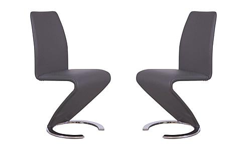Dining Chair D9002DC-GR (Set of 2) Grey PU by Global Furniture