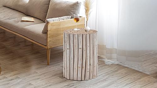 T1009 White Wash End Table by Galaxy Furniture