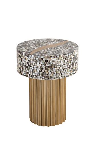 ET1207-16 Stainless Steel Base Gold End Table by Galaxy Furniture