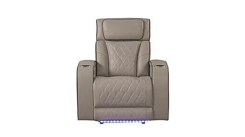 Fortuner Gray Faux Leather Recliner Chair by Galaxy Furniture