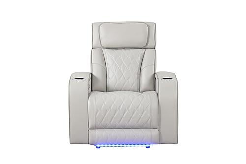 Fortuner Ice Faux Leather Recliner Chair by Galaxy Furniture