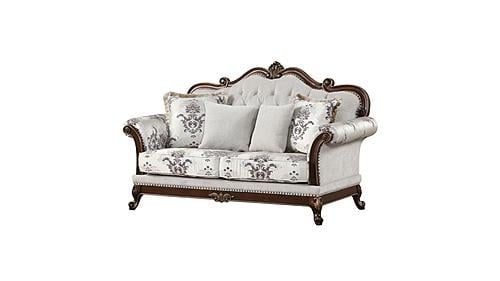 Gloria White Button Tufted Upholstered Loveseat by Galaxy Furniture