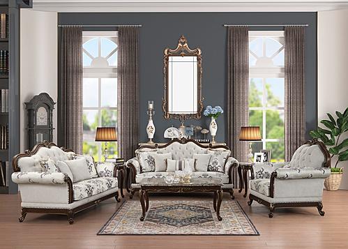 Gloria White Polyster Sofa, Loveseat & Chair by Galaxy Furniture
