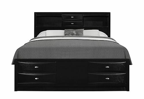Linda Black Queen Bed by Global Furniture