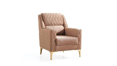 Luna Copper Thick Velvet Fabric Upholstered Chair by Galaxy Furniture