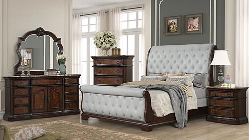 Cherry wood nightstand set deals
