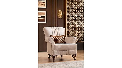 Carmen Beige Upholstered Chair by Galaxy Furniture