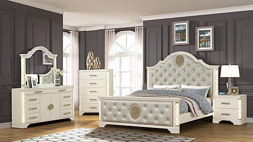 Jasmine Beige Bedroom Set by Galaxy Furniture