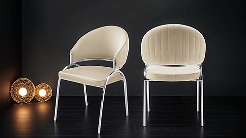 Ruby Velvet Fabric Dining Chairs w/Stainless Steel Legs (Set of 2) by Galaxy Furniture