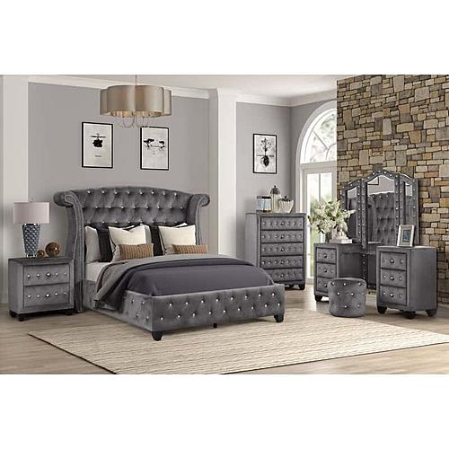 Sophia Grey Bedroom Set by Galaxy Furniture