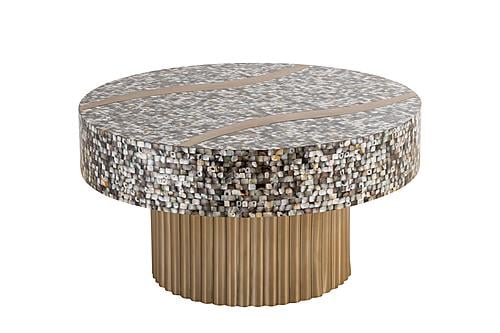 T1207-32 Stainless Steel Base Gold Coffee Table by Galaxy Furniture