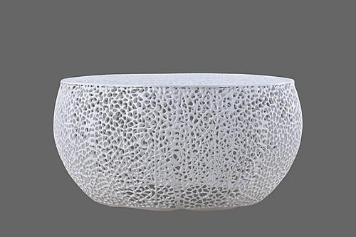 T3502-32 White Round Coffee Table by Galaxy Furniture