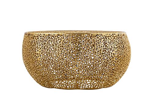 T3502-32 Gold Round Coffee Table by Galaxy Furniture