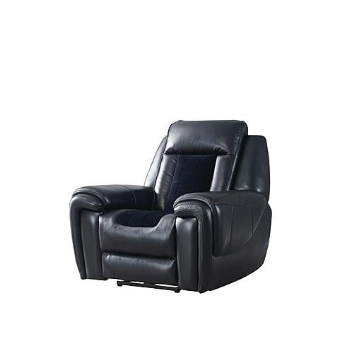 U0700 Blanche Black/Velvet Power Recliner w/LED by Global Furniture