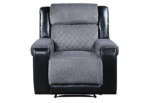 U5914 Grey/Black Manual Glider Recliner by Global Furniture
