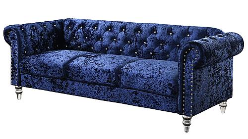 U9550 Blue Sofa & Loveseat, Chair by Global Furniture