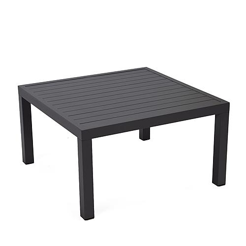 Hamilton Modern Outdoor Patio Aluminum Coffee Table, Black by LeisureMod