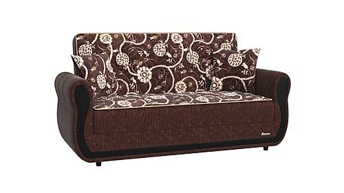 Havana Brown Chenille Fabric Loveseat by Casamode
