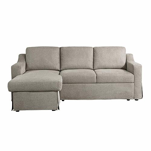 Serta&reg; Harvard Convertible Sofa with Reversible Chaise in Flax by Lifestyle